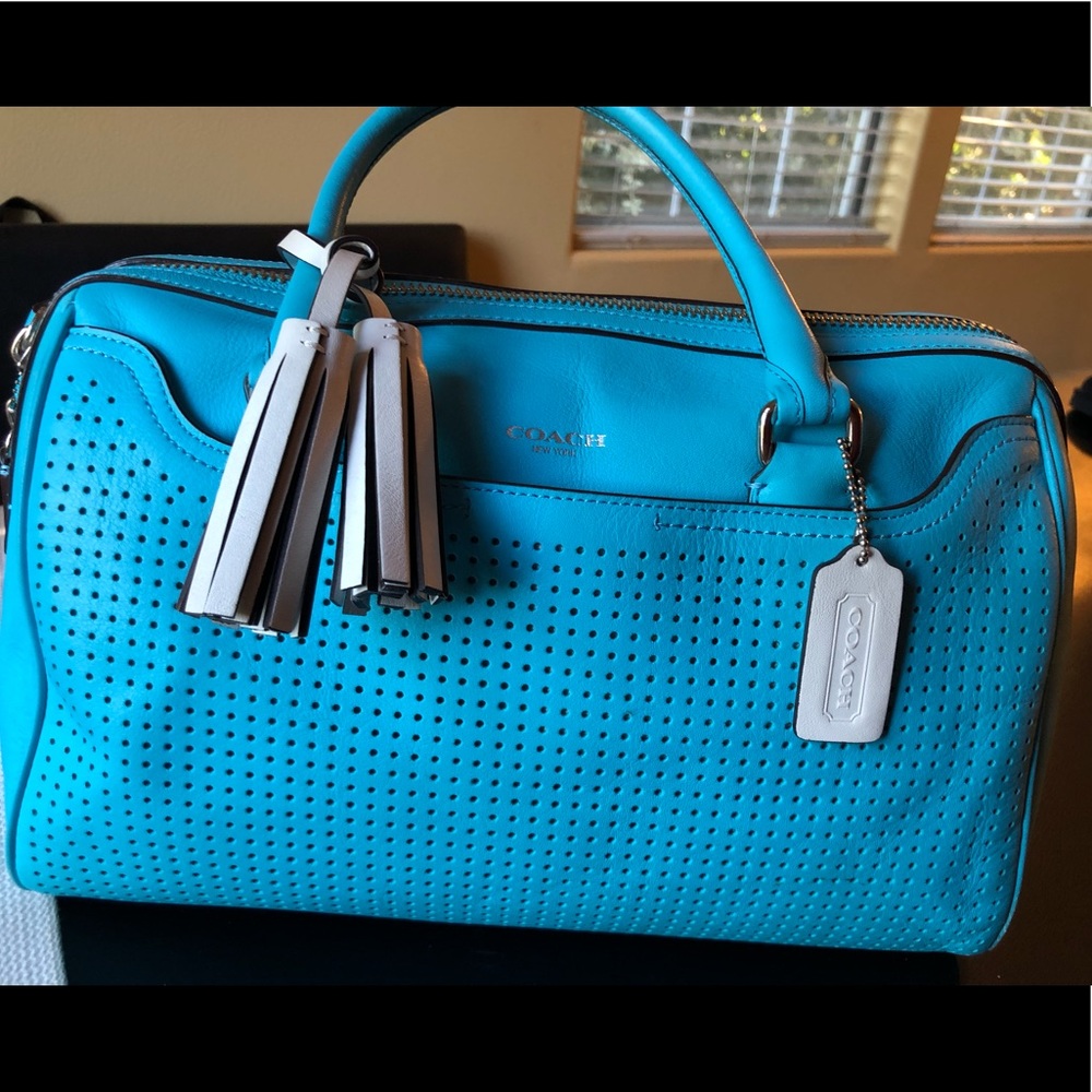 Coach “Legacy-Haley” perforated Leather Satchel